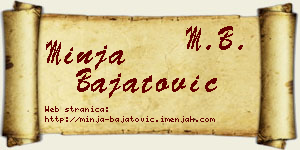 Minja Bajatović vizit kartica